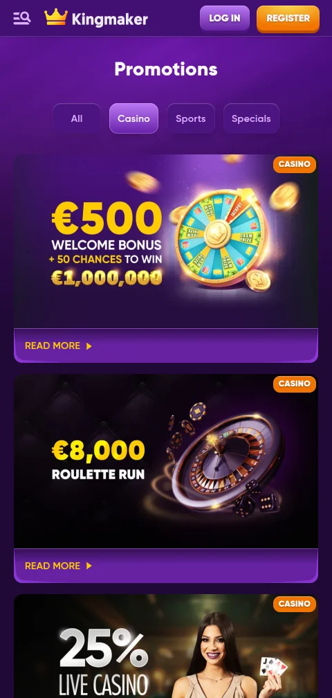 Kingmaker Casino deposits withdrawals and payment options explained