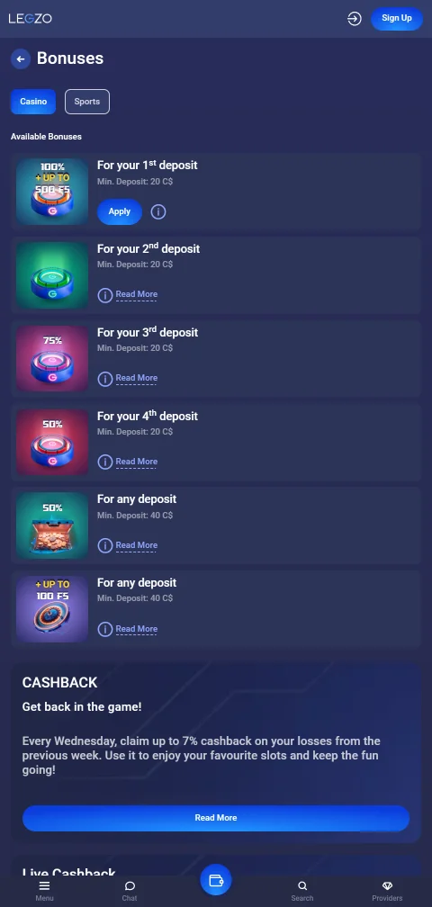 Legzo Casino security licence and player protection