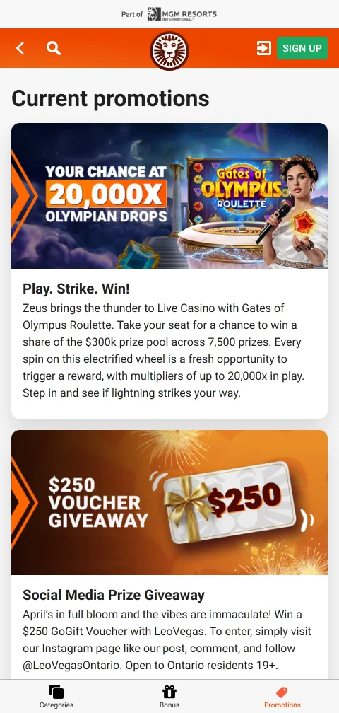 LeoVegas Casino payment methods, deposits and withdrawals for Canada users