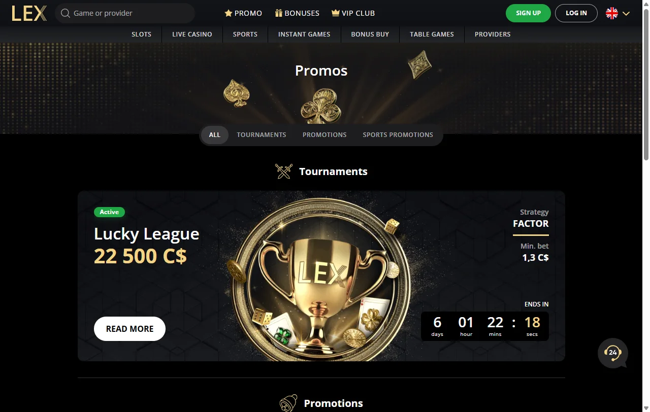 Lex Casino bonus terms and welcome offer overview