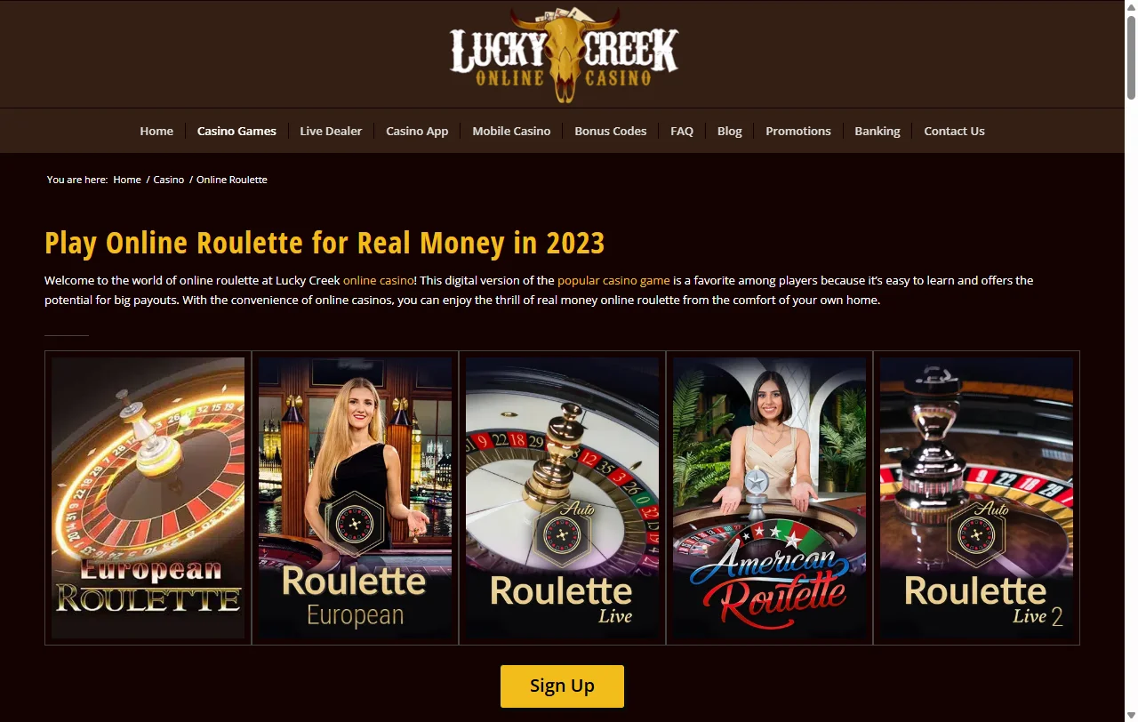 Lucky Creek Casino review covering platform features for Canada players