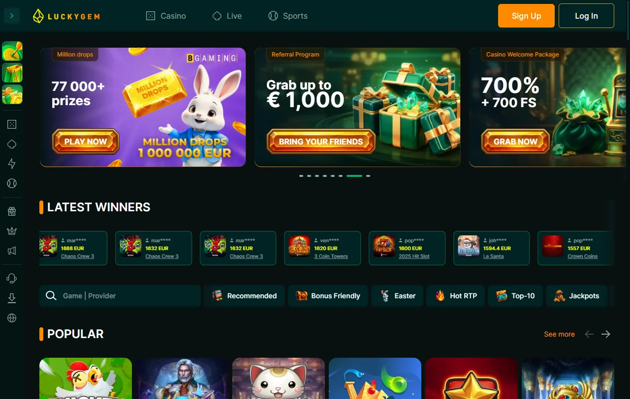 LuckyGem Casino review covering games, payments, and player protection