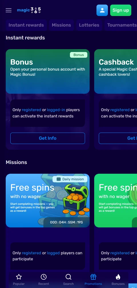 Magic365 Casino deposits, withdrawals, and payment methods overview