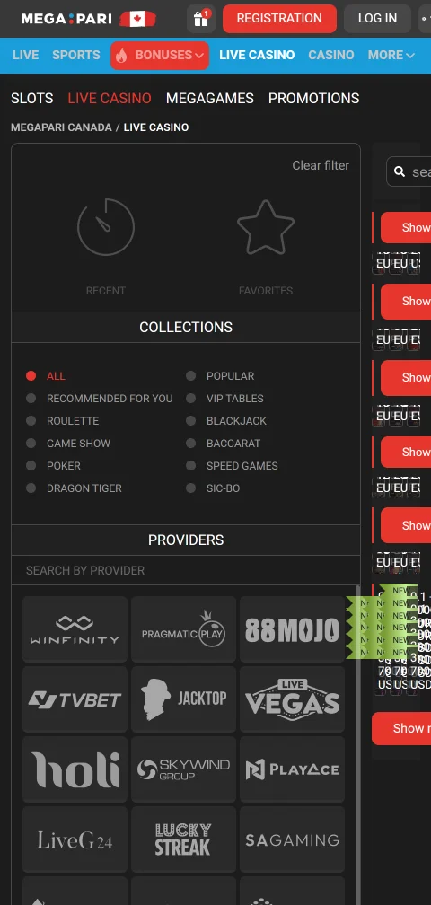 Megapari Casino deposits, withdrawals and payment options