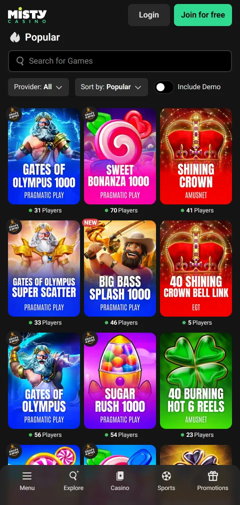 Misty Casino licensing and player safety information