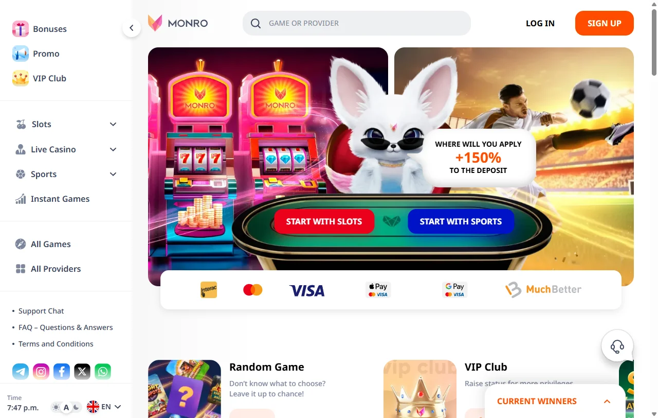 Monro Casino overview for Canada players with review-focused analysis