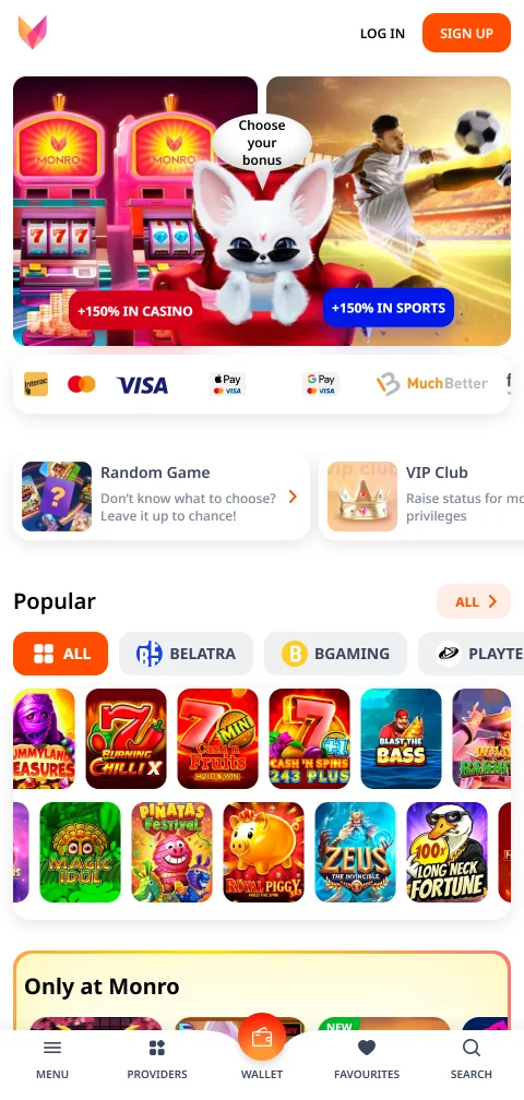 Monro Casino mobile access and phone-friendly play for Canada