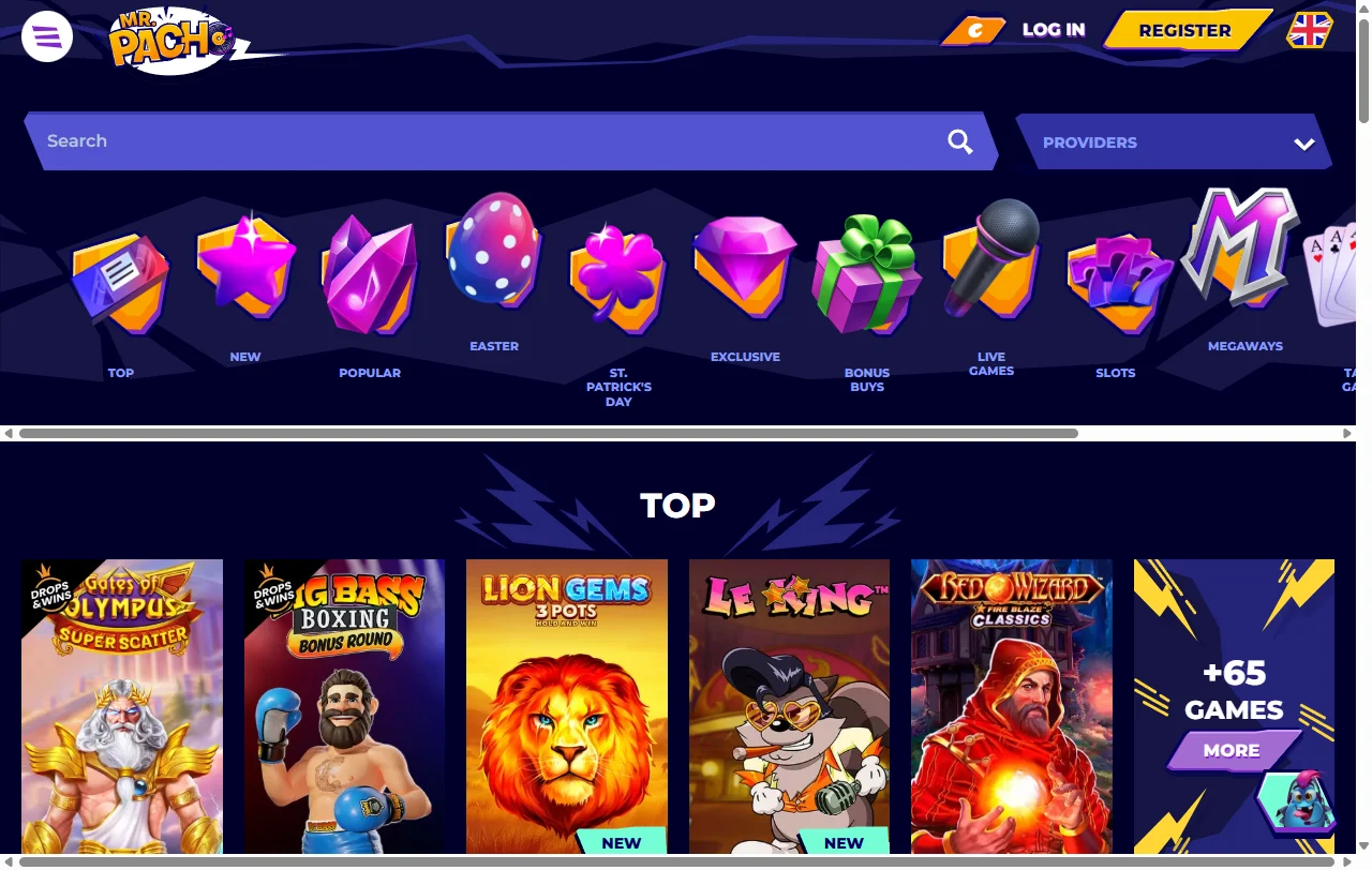 Mr. Pacho Casino games and provider coverage in one analysis
