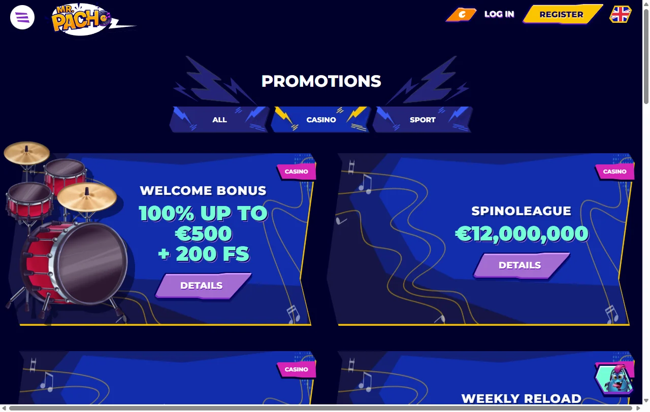 Mr. Pacho Casino bonus terms and welcome offer summary