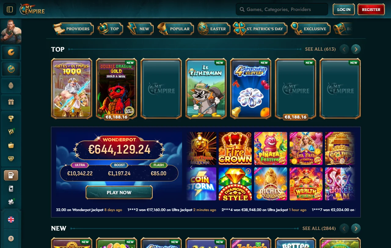 MyEmpire Casino bonus terms and promotional structure for players