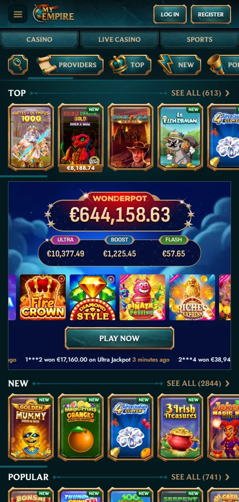 MyEmpire Casino security and player protection information for Canada