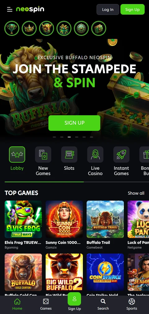 Neospin Casino mobile access for Canadian players on browser devices