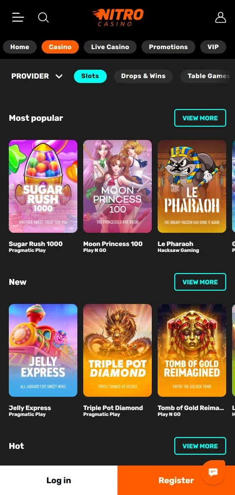 Nitro Casino deposits withdrawals and payment methods summary
