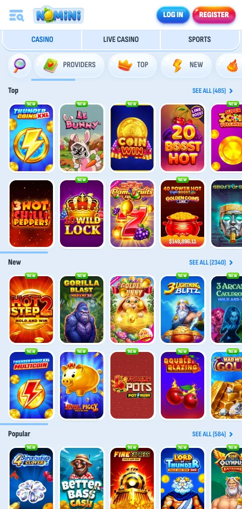 Nomini Casino security, Curacao licence, and player protection