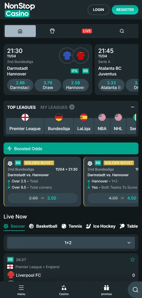 NonStop Casino mobile access and browser-based play for Canadian players