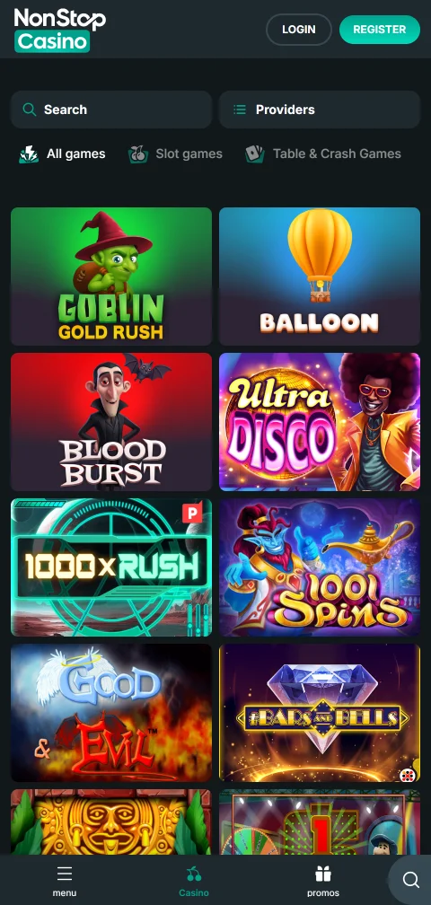 NonStop Casino deposits, withdrawals, and banking options for Canada