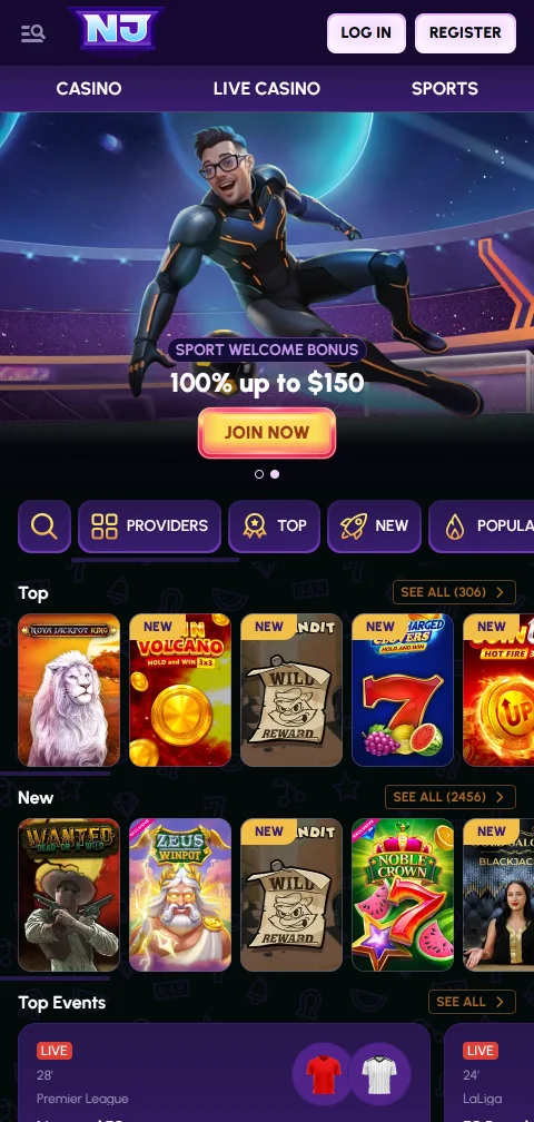 Novajackpot Casino mobile access and browser play for Canadian users