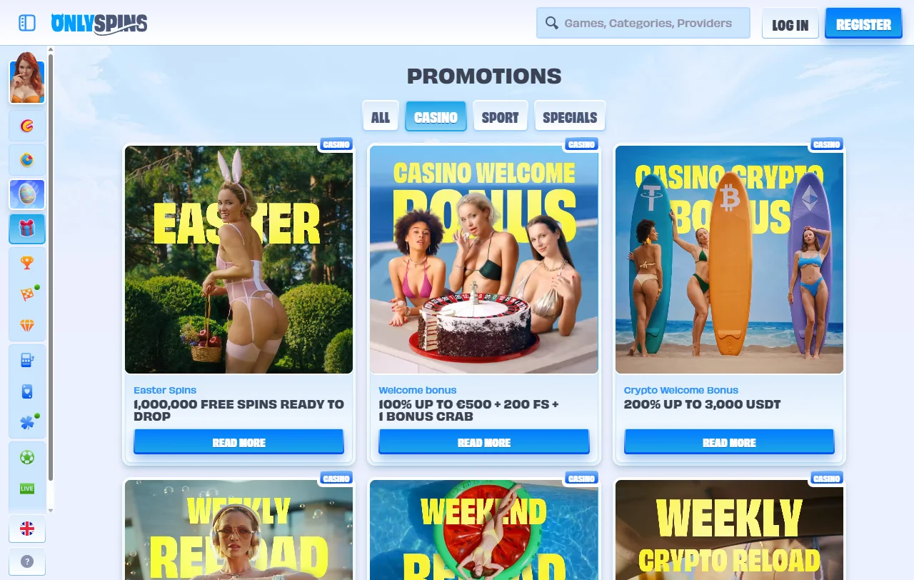 OnlySpins Casino games and provider mix for Canadian readers