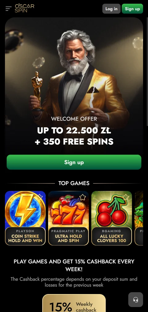 Oscarspin Casino mobile play with smartphone compatibility and access