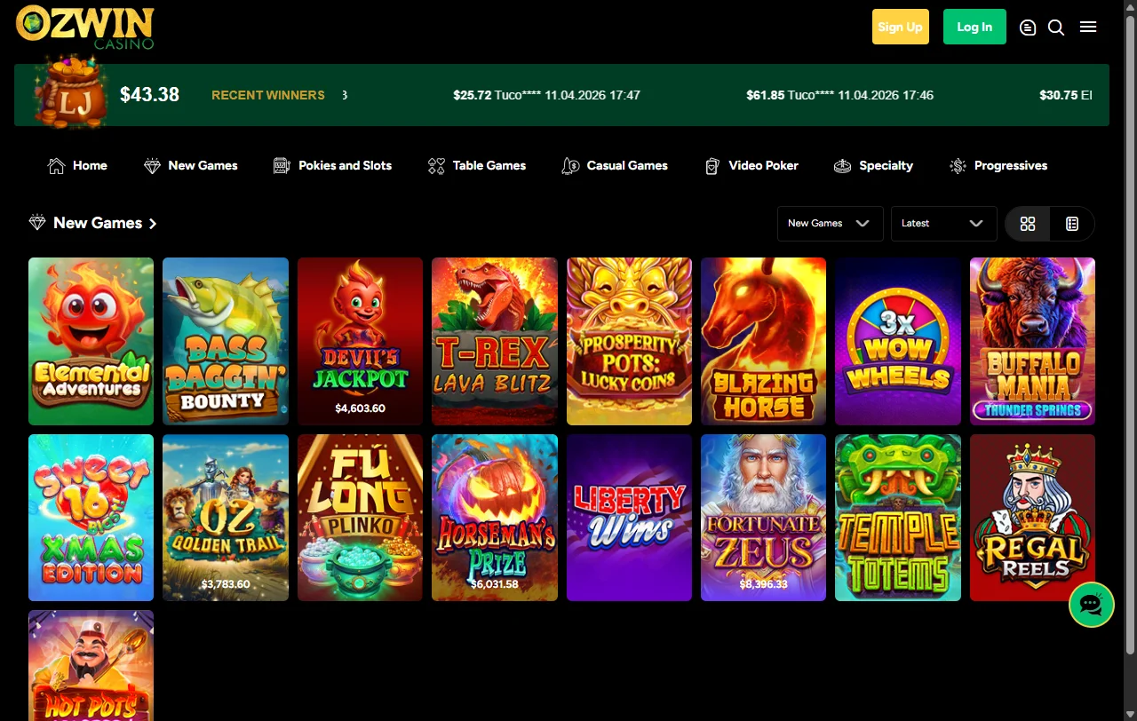 Ozwin Casino review for Canada players with broad game and payment coverage
