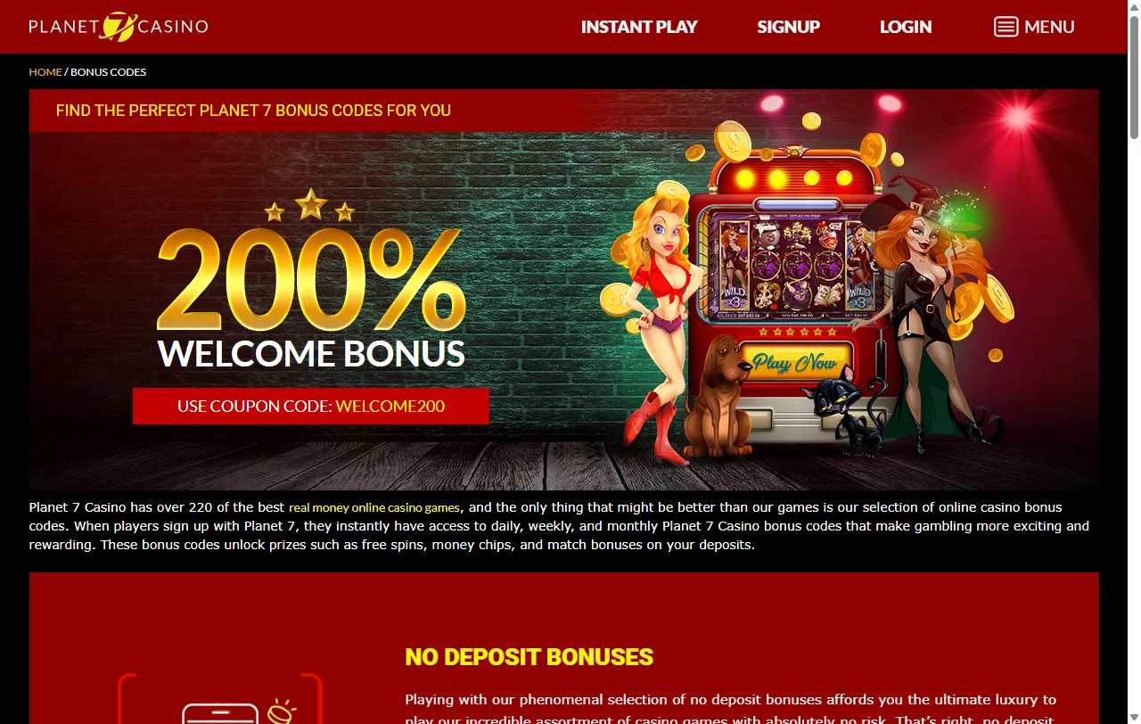 Planet 7 Casino bonus terms and welcome offer overview
