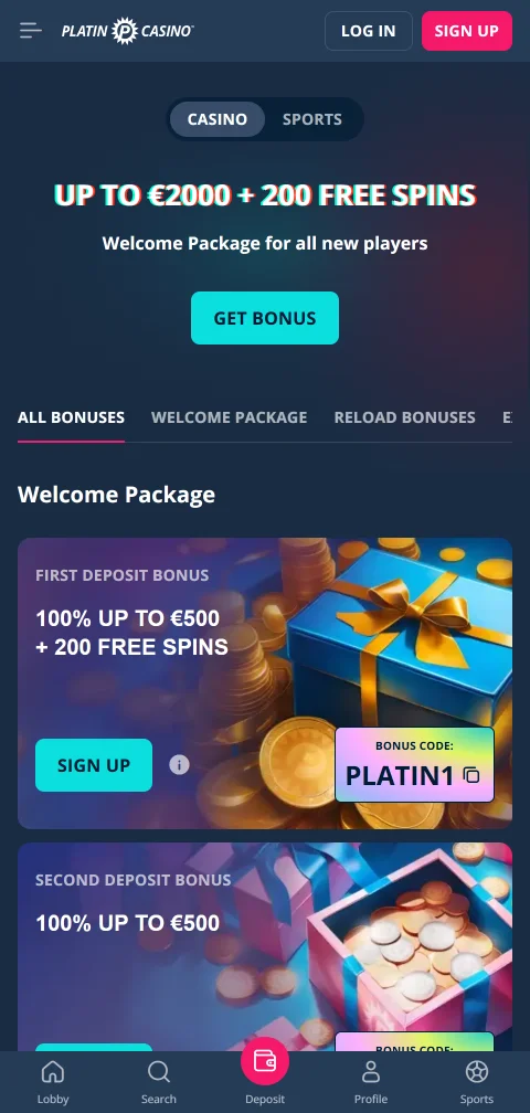 Platin Casino security, licence details and player protection