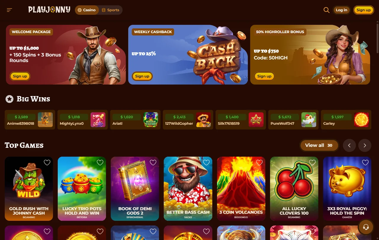 PlayJonny Casino review overview for Canada players and account value