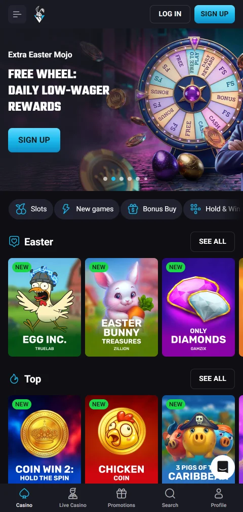 PlayMojo Casino mobile access and smartphone compatibility for players
