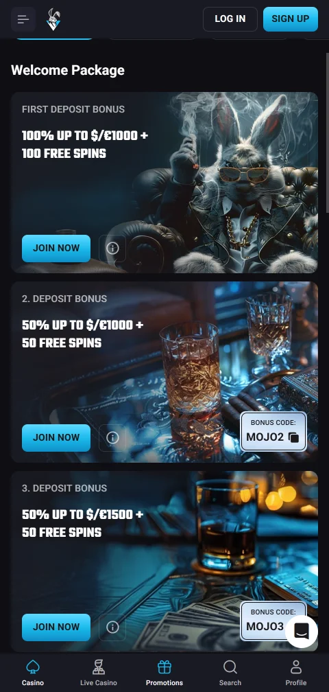 PlayMojo Casino security, licence and player protection focus