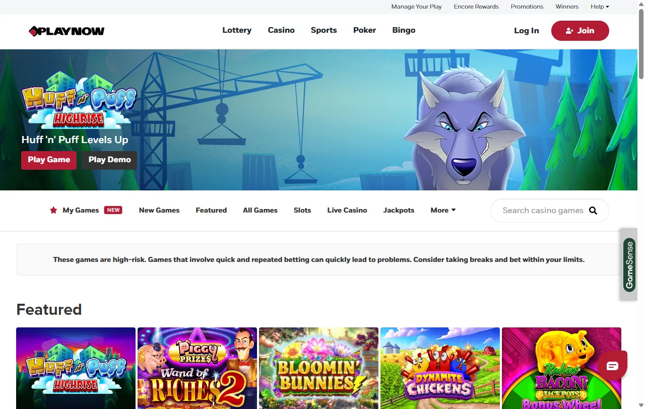 PlayNow Casino review covering regulated play and Canada banking