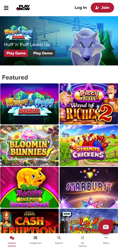 PlayNow Casino mobile access for smartphone users in Canada