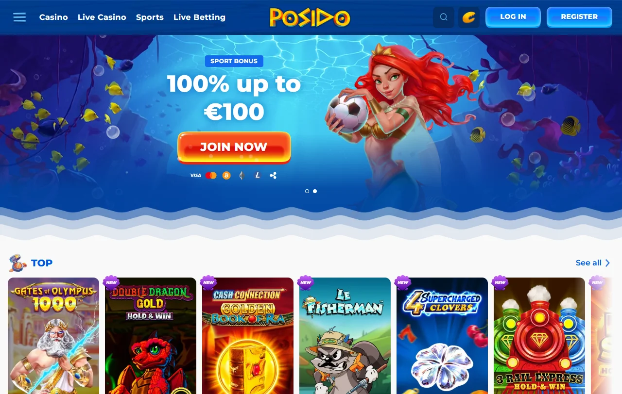 Posido Casino review highlighting licensing, banking and game variety