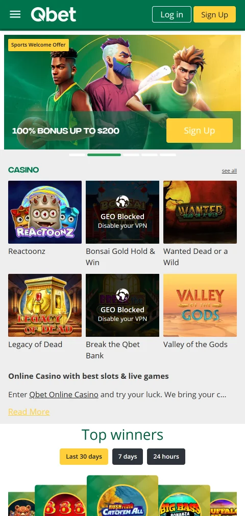 Qbet Casino mobile play on smartphones with browser access