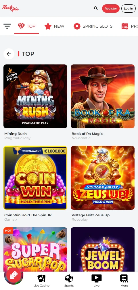 RealSpin Casino mobile access for smartphone play across Canada
