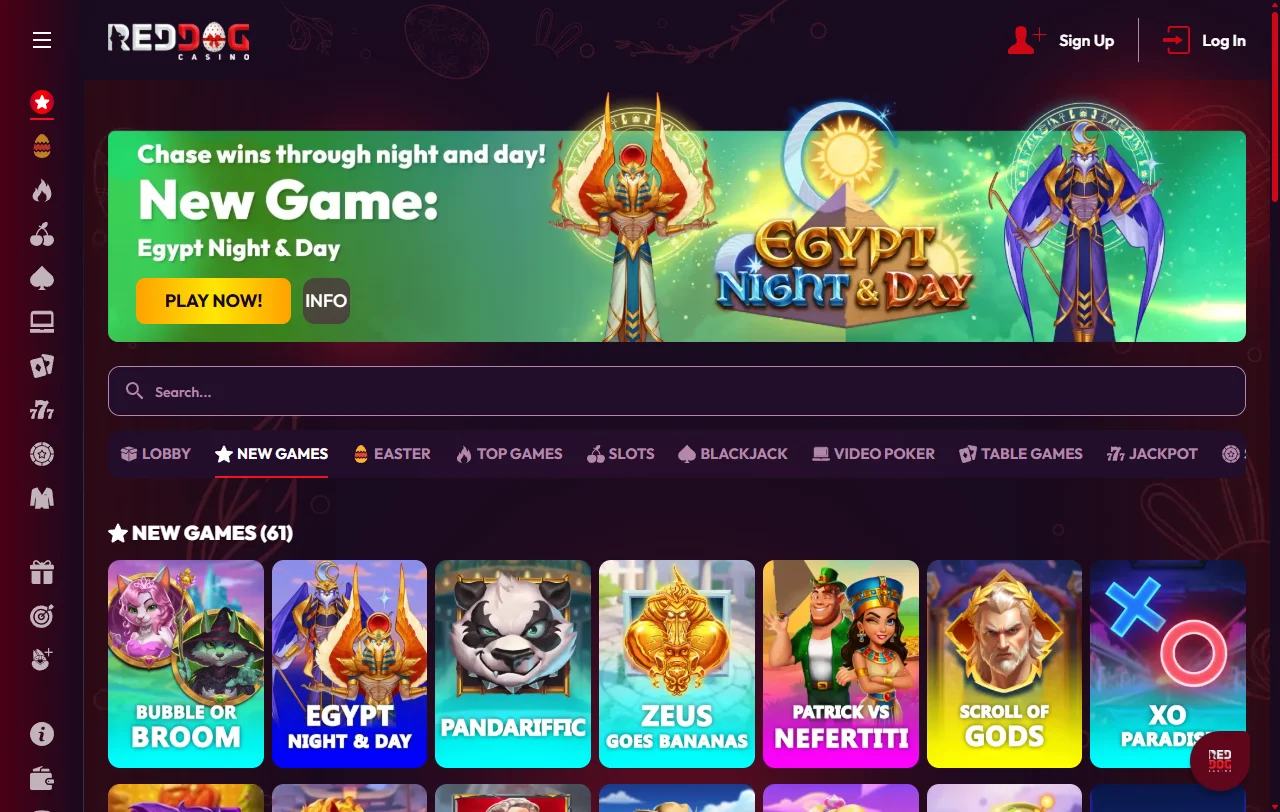 Red Dog Casino review covering payments, games, and access