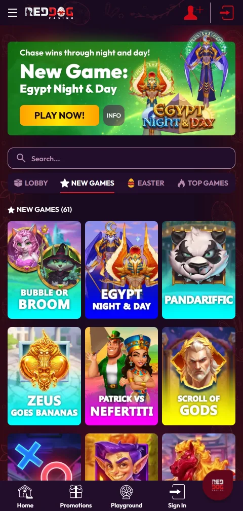 Red Dog Casino mobile access on iPhone and Android