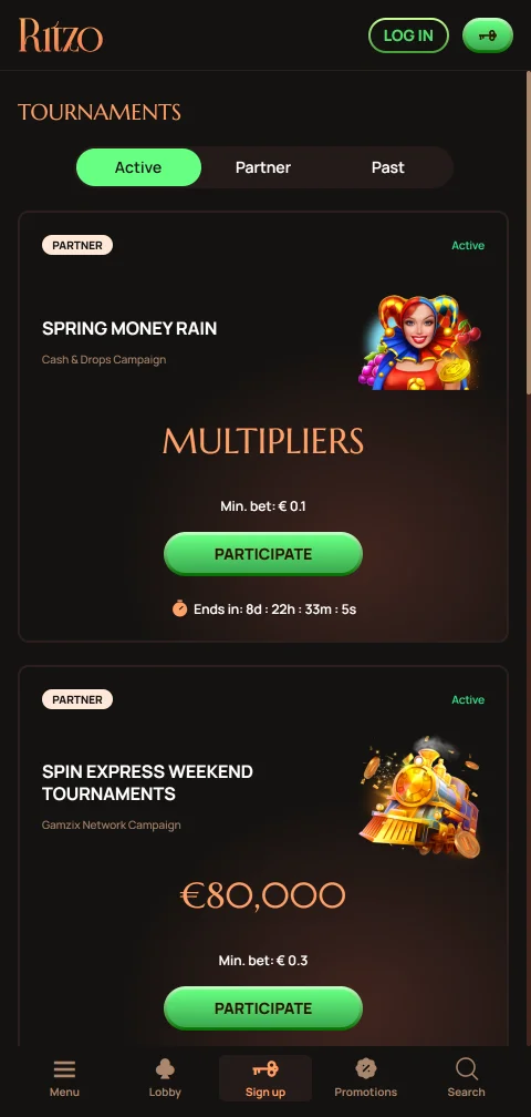 Ritzo Casino deposits withdrawals and payment methods