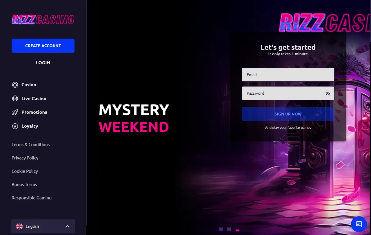 Rizz Casino review overview for Canada players