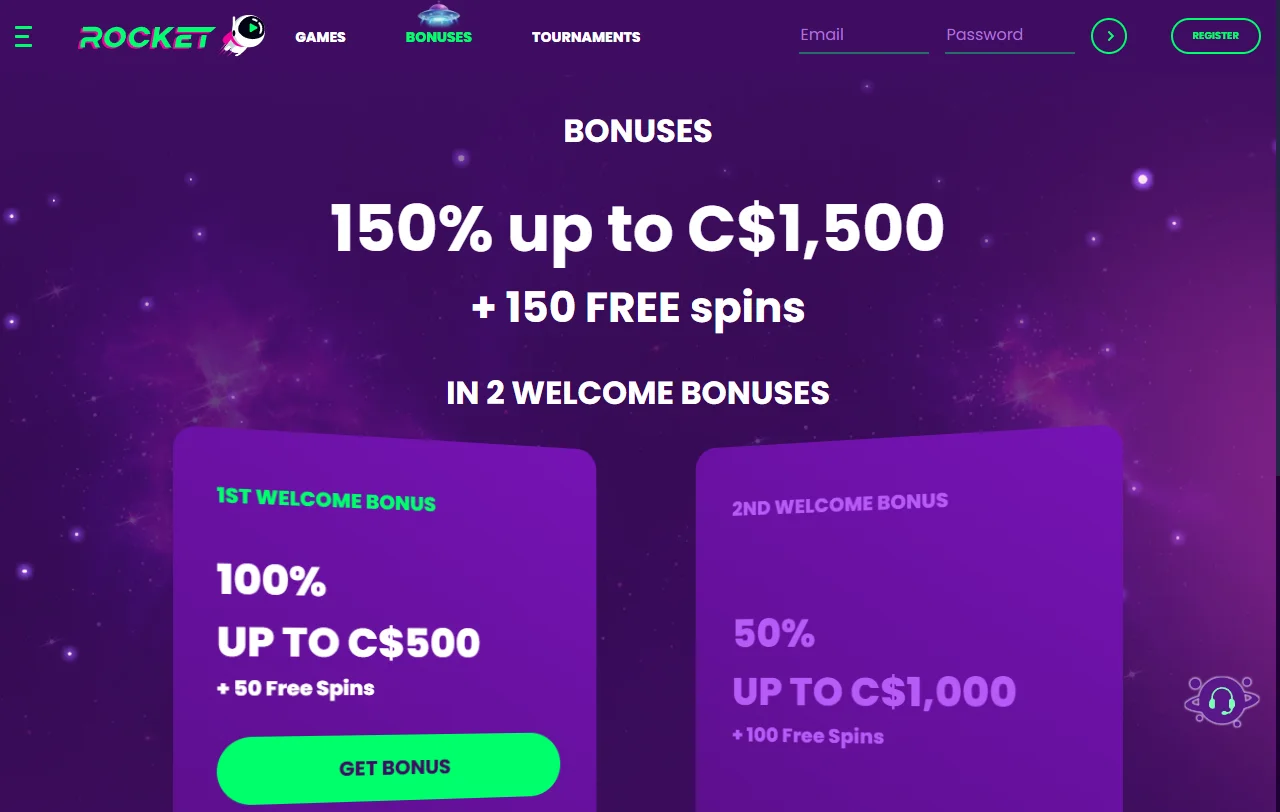 Rocket Casino game library with slots, live tables, and specialty content