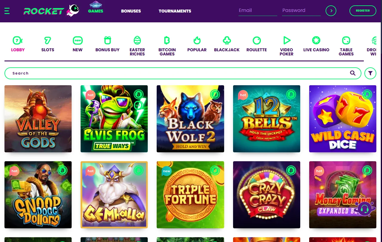Rocket Casino bonus structure and welcome offer details for readers