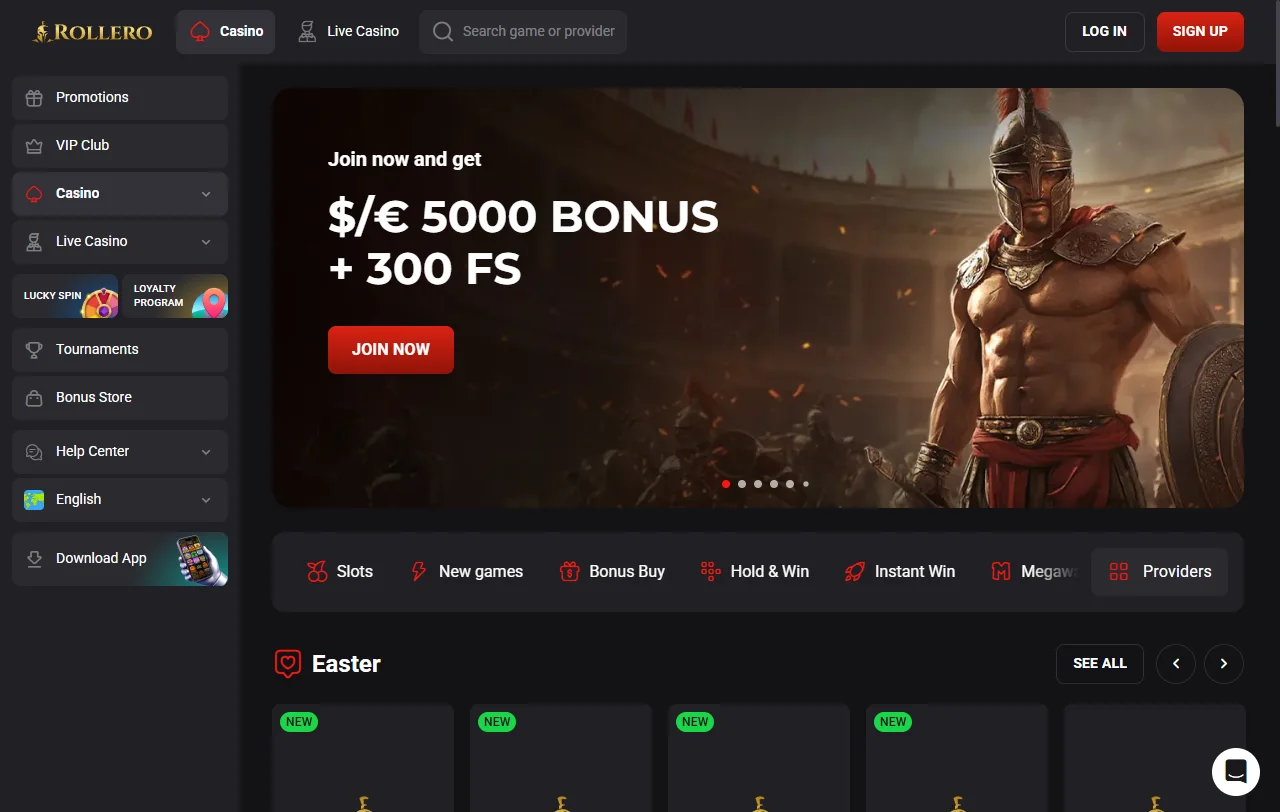 Rollero Casino review of platform features for Canada players
