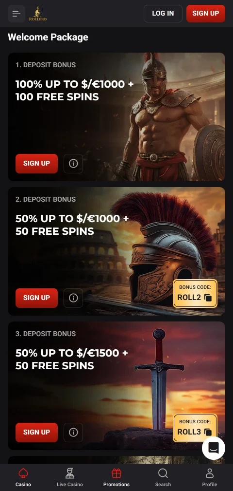 Rollero Casino deposit and withdrawal options for Canadian accounts