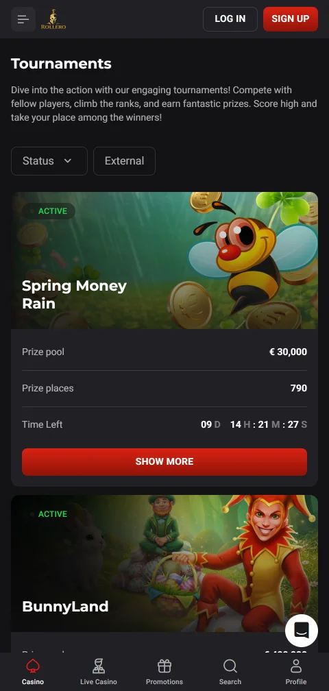 Rollero Casino security, licensing, and player protection details