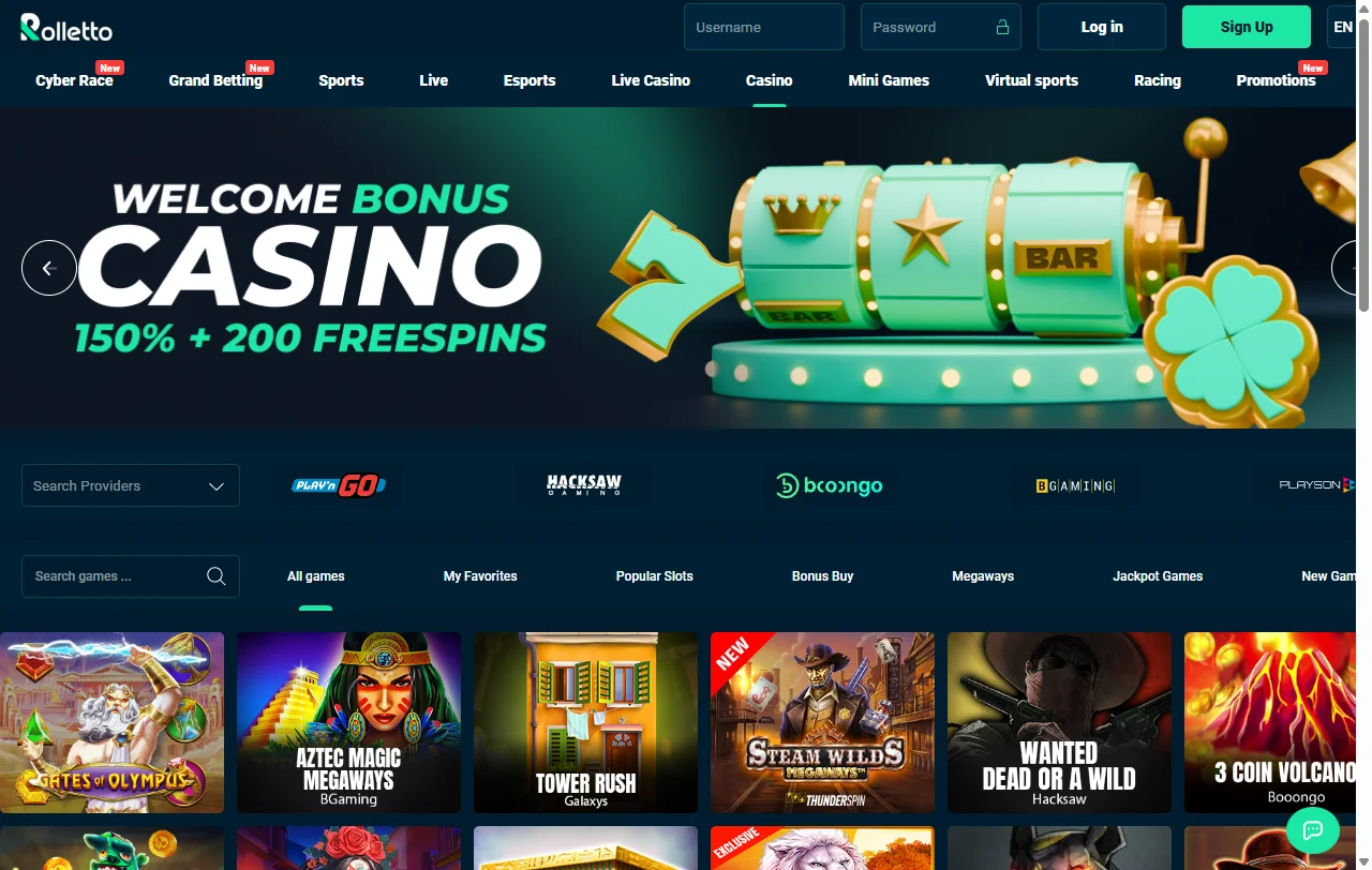 Rolletto Casino welcome bonus terms and offers overview