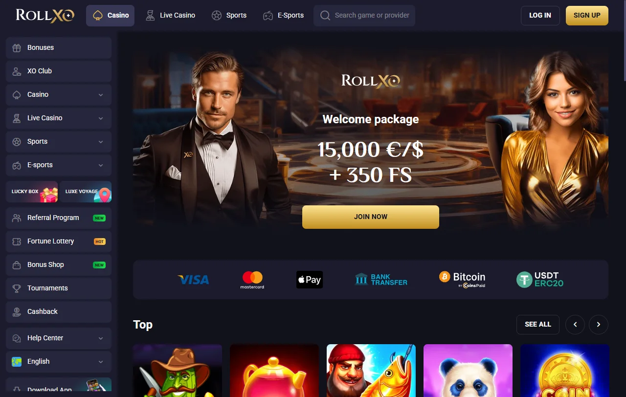 RollXo Casino review covering games, payments and support for Canada