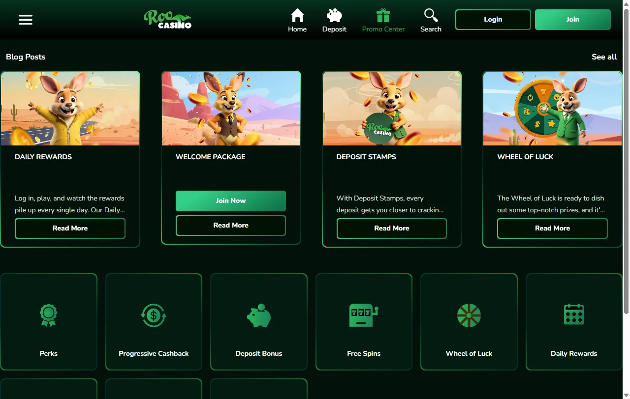 Roo Casino games library and software providers for Canadian users
