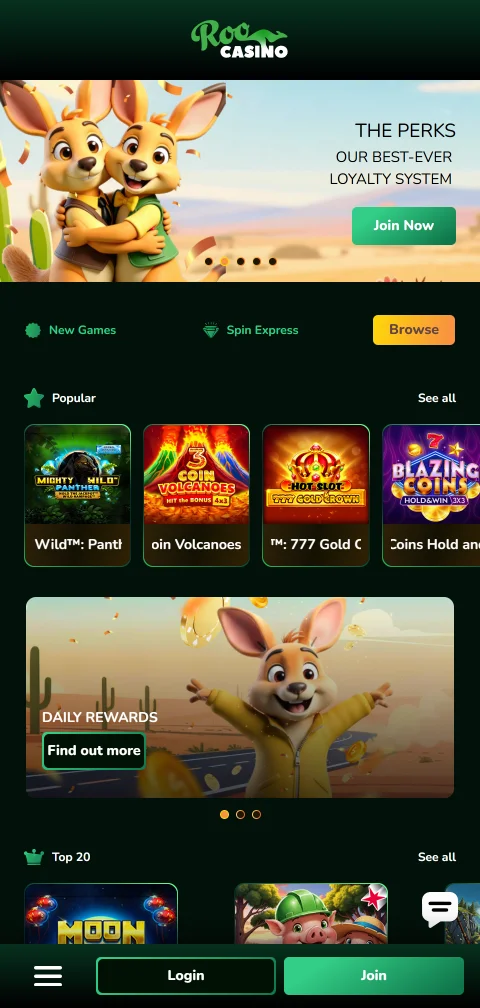 Roo Casino mobile access and browser play for Canadian players