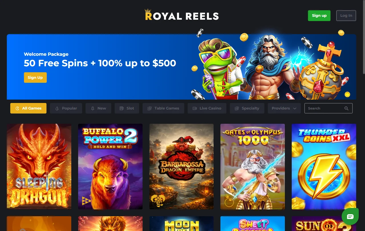 Royal Reels Casino overview for Canada players evaluating overall site quality