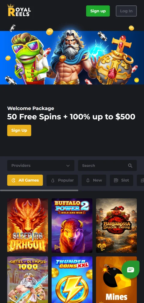 Royal Reels Casino mobile access on iPhone and Android browser sessions