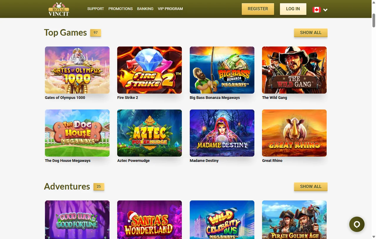 Royal Vincit Casino bonuses and welcome offer details